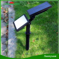 2-en-1 Réglable 48 LED Lumière Capteur Spike Solaire Jardin Cour Lumière 3 Modes Super Lumineux Applique Paysage Spotlight